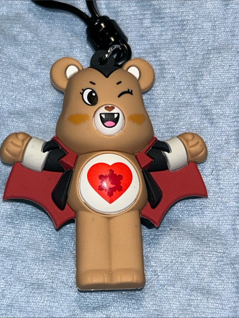 Care Bears x Universal Monsters Tenderheart Bear Dracula 3D Bag Clip.